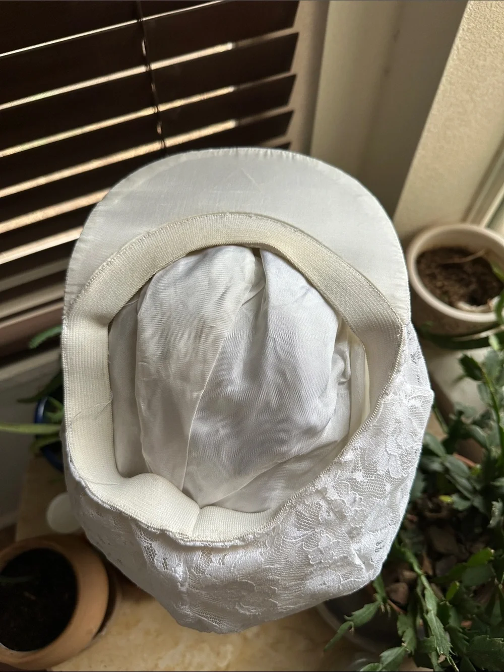 Funky White Lace Sun Hat